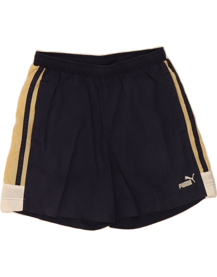 PUMA Mens Sport Shorts XL  Navy Blue Colourblock Polyester Vintage Puma and Second-Hand Puma from Messina Hembry 