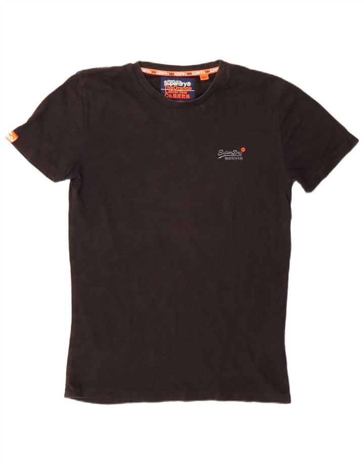 Superdry T-shirt top til mænd, lille sort bomuld