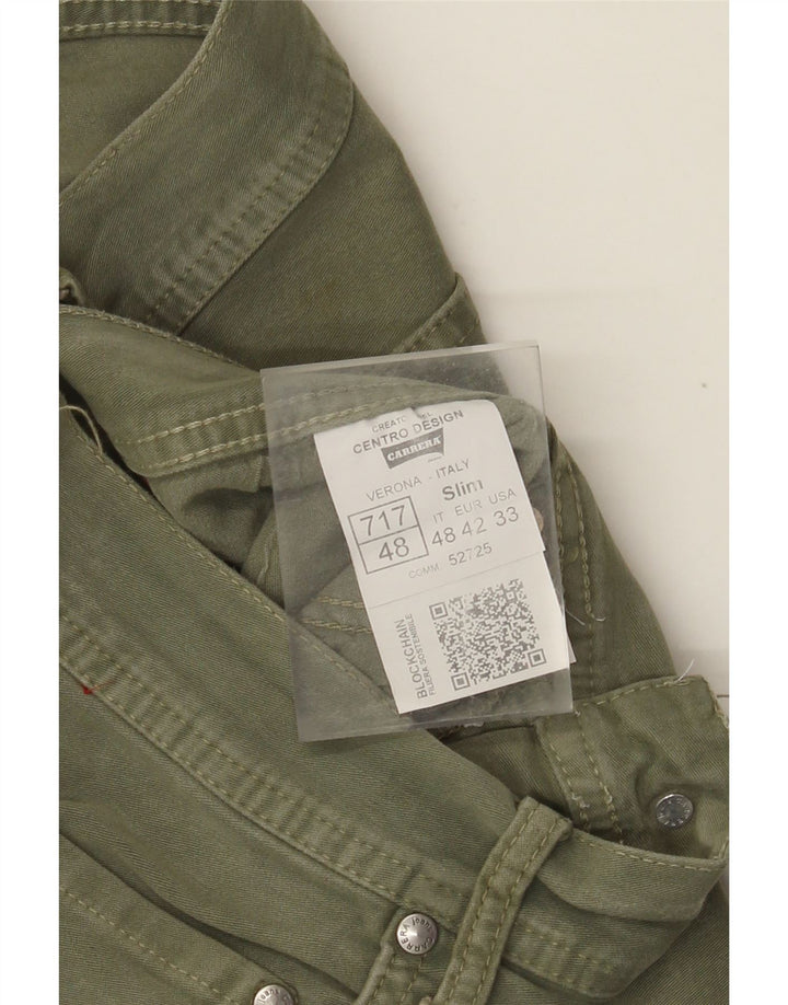 Carrera Herre Slim Casual Bukser IT 48 Medium W33 L32 Khaki Bomuld