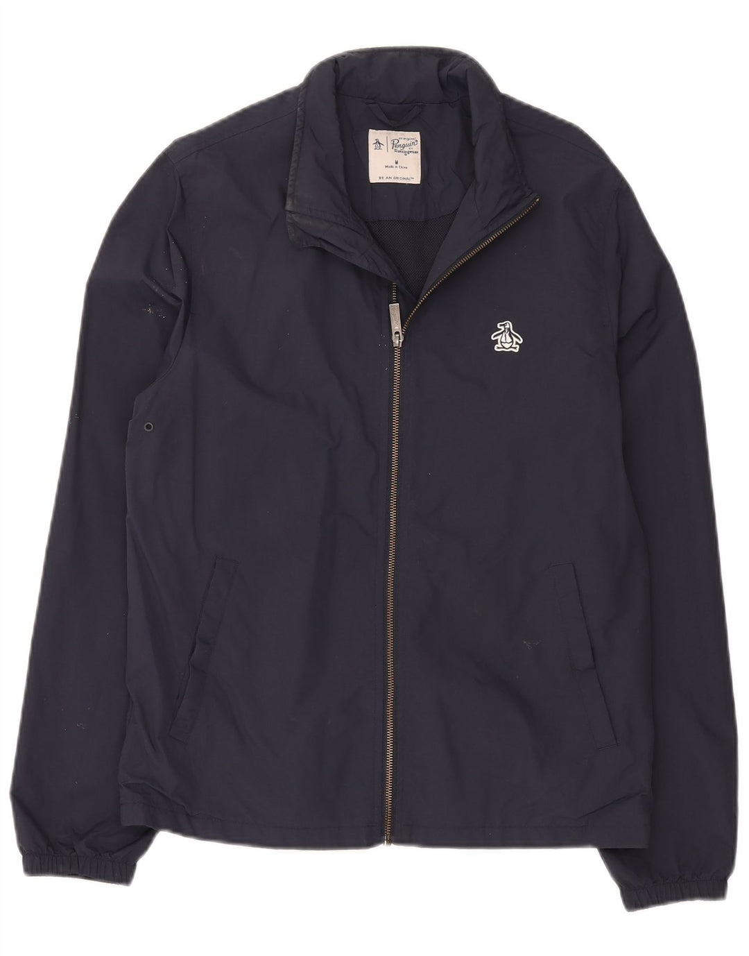 Penguin Herre Bomber Jacket UK 38 Medium Navy Blue Nylon