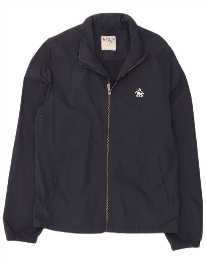 Penguin Herre Bomber Jacket UK 38 Medium Navy Blue Nylon