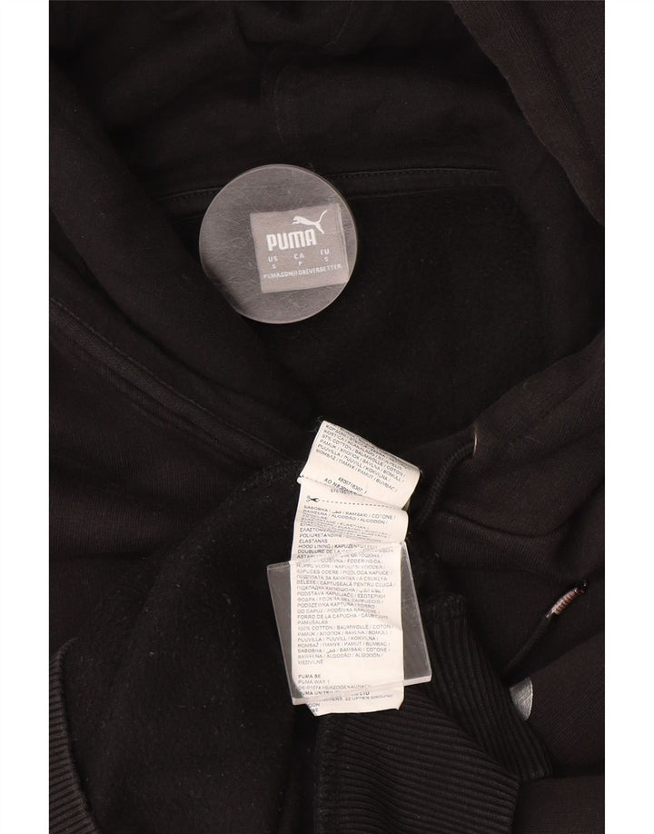 PUMA Grafisk hættetrøje til kvinder UK 10 Lille sort bomuld