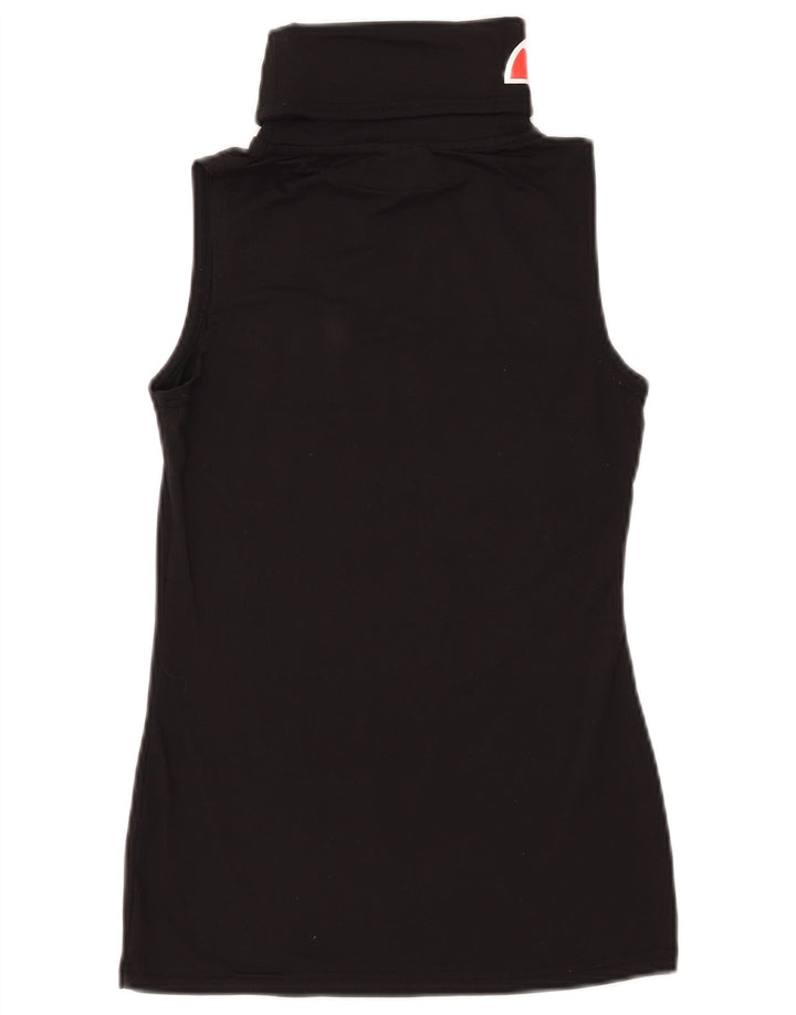 Ellesse Dame Grafisk Vest Top UK 10 Small Black Nylon