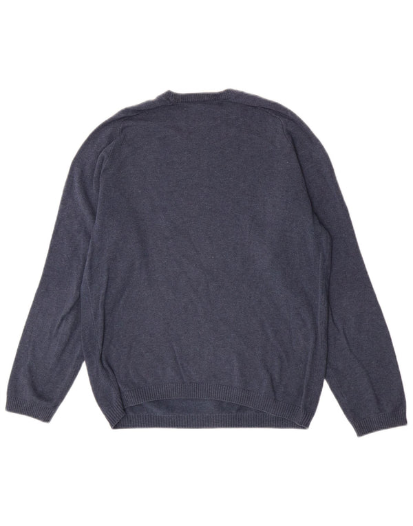 Penguin Herre Crew Neck Jumper Sweater lille blå bomuld