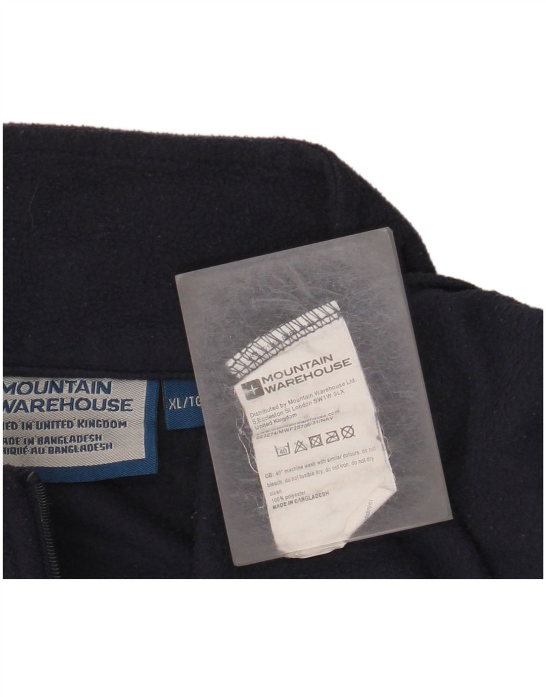 MOUNTAIN WAREHOUSE Fleecetrøje til mænd med lynlås XL Marineblå polyester
