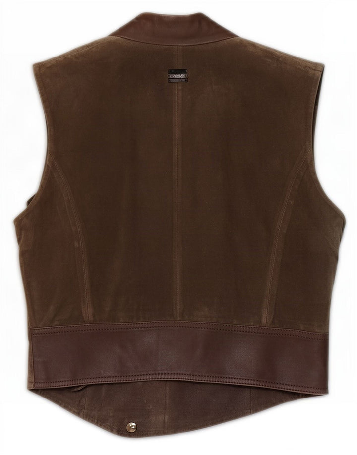 Diesel dame ruskind vest UK 10 Lille brunt læder