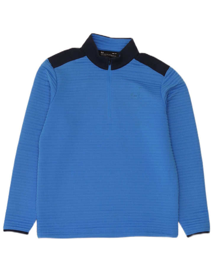 Under Armour Herre Cold Gear Pullover Træningsdragt Top Medium Blue Colourblock
