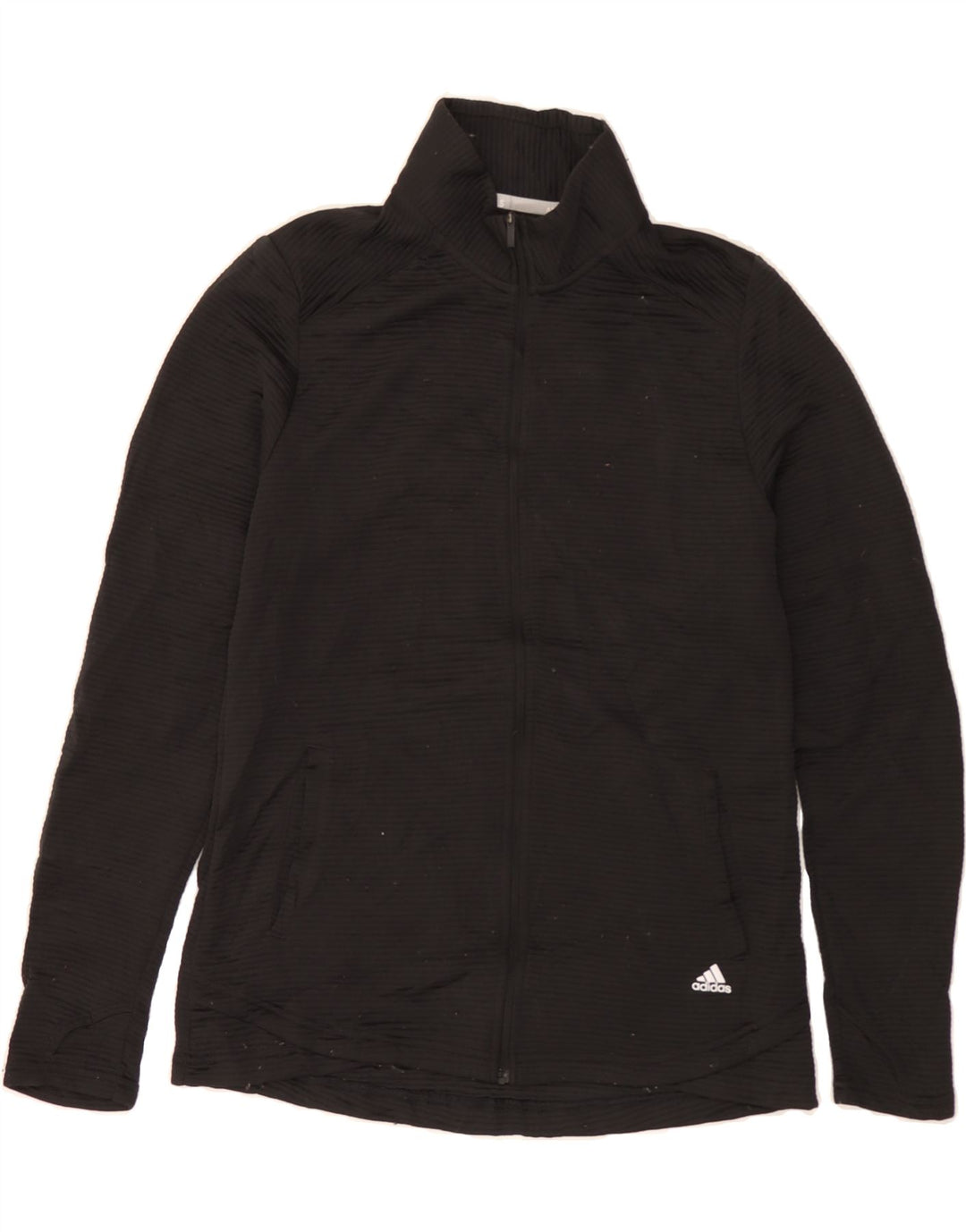ADIDAS Womens Golf Tracksuit Top Jacket UK 16 Large Black Striped Vintage Adidas and Second-Hand Adidas from Messina Hembry 
