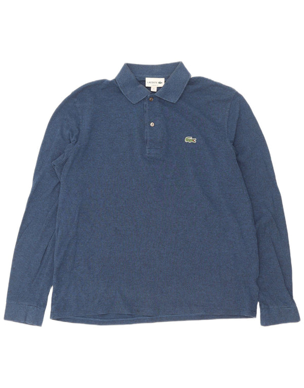 Lacoste Langærmet Polo Shirt til mænd Størrelse 5 Large Navy Blue Flecked