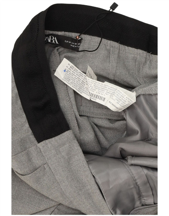 Zara Dame Slim Chino Bukser Medium W30 L28 Grå Polyester