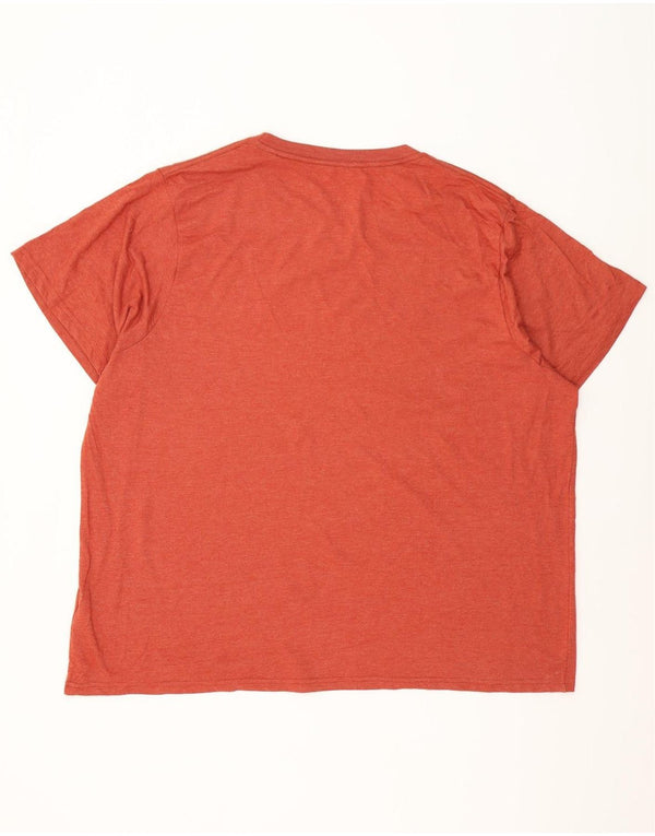 Weird Fish Herre Grafisk T-Shirt Top 5XL Orange Bomuld