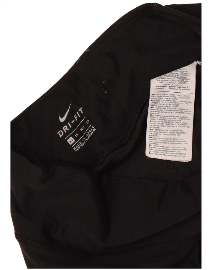 Nike Dame Dri Fit Leggings UK 6 XS Sort Polyester