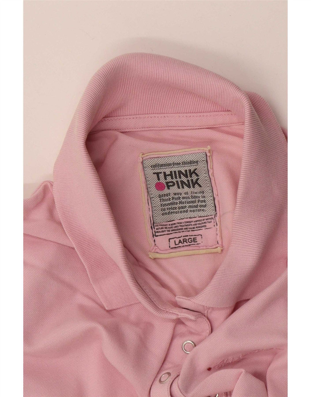 Think Pink Dame Polo Shirt UK 14 Large