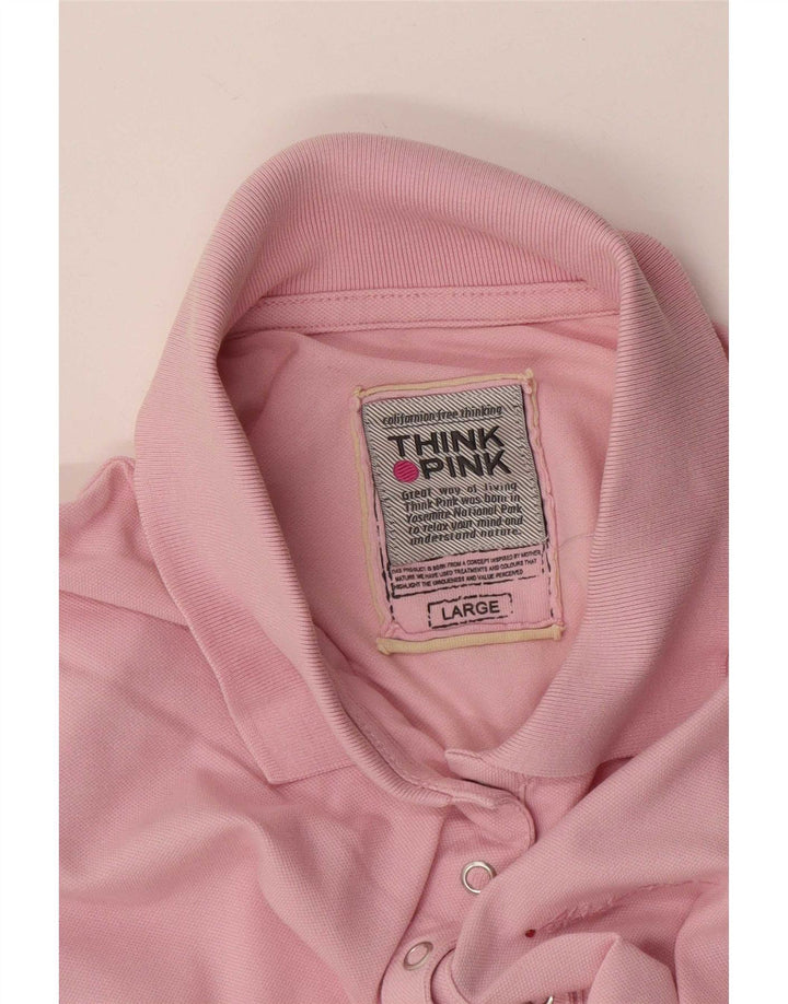 Think Pink Dame Polo Shirt UK 14 Large