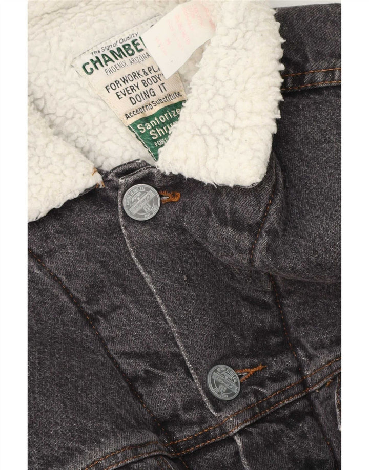 Chambers Herre Sherpa denimjakke UK 38 Medium Grå Bomuld