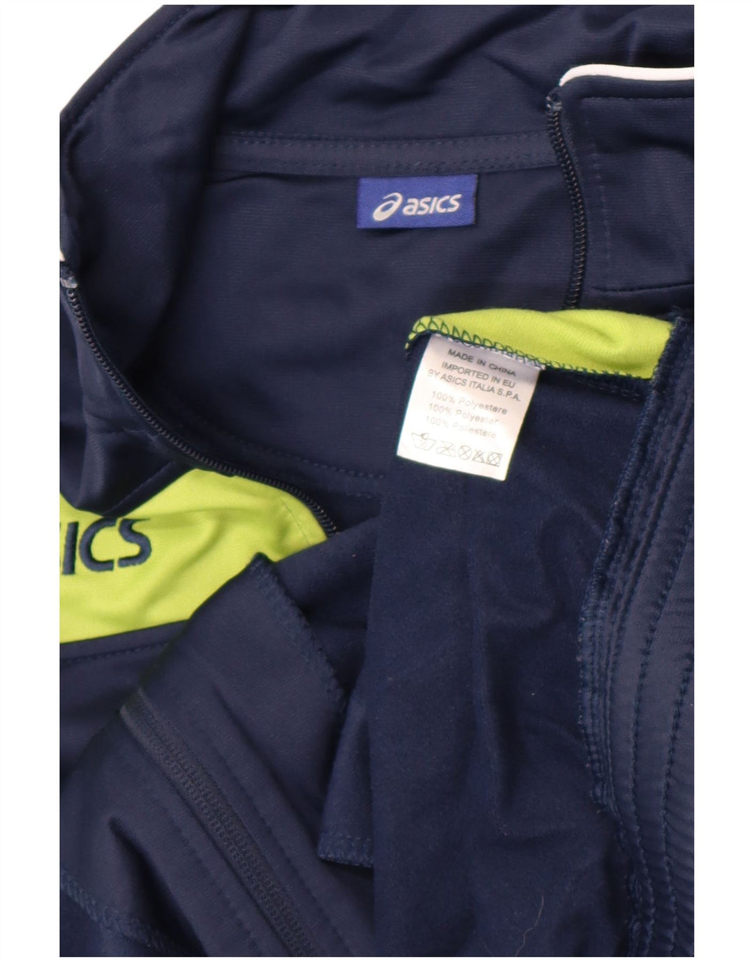 Asics Boys Grafisk træningsdragt topjakke 11-12 år Navy Blue Colourblock
