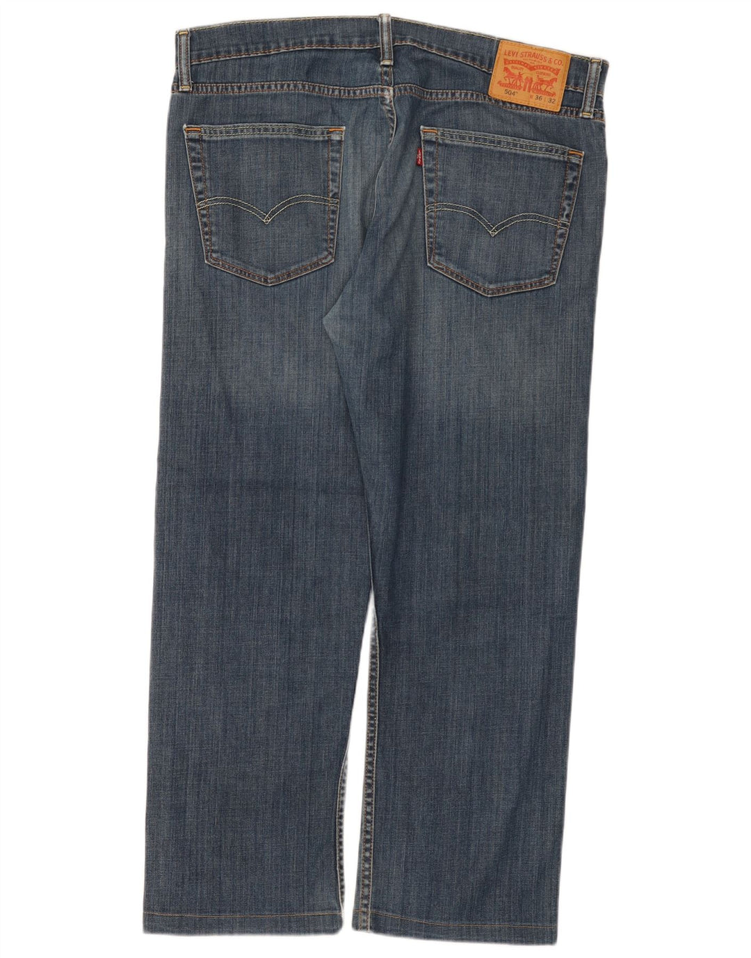 Levi's Herre 504 lige jeans W36 L27 blå bomuld