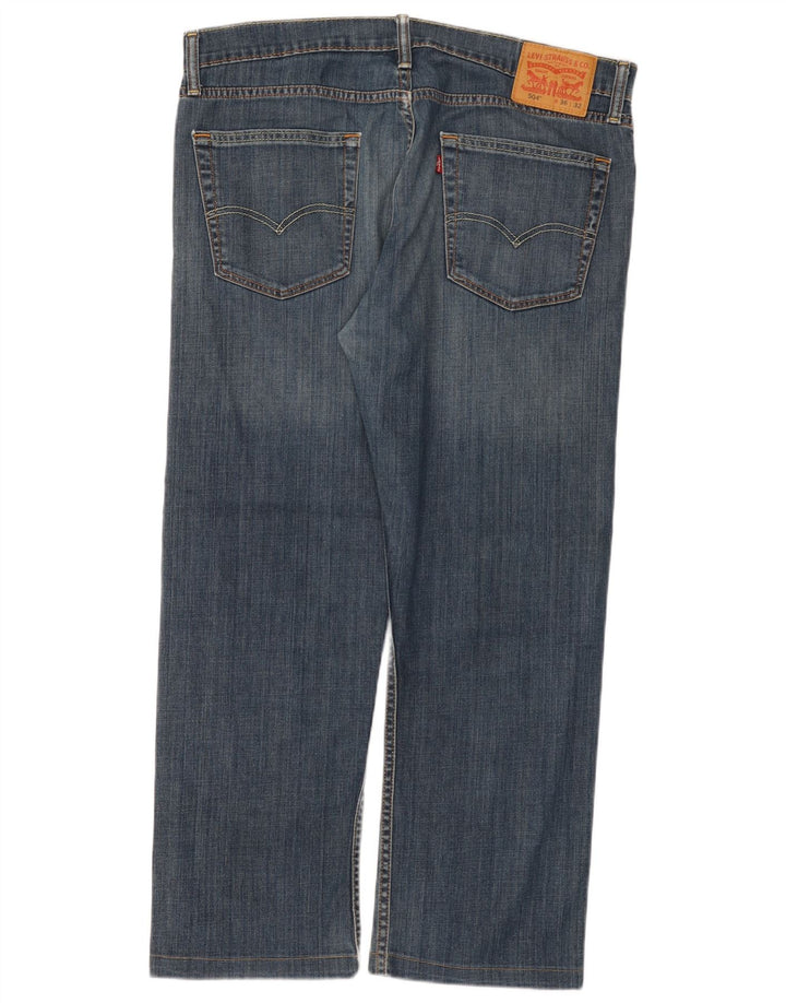 Levi's Herre 504 lige jeans W36 L27 blå bomuld
