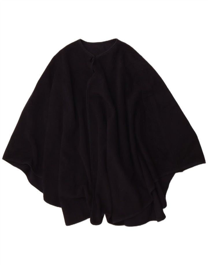 Vintage ponchofrakke til kvinder One Size Marineblå