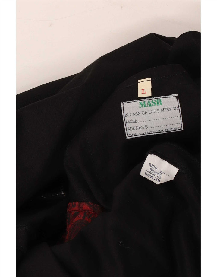 Mash Herre 2 Button Blazer Jacket UK 40 Large Black Bomuld