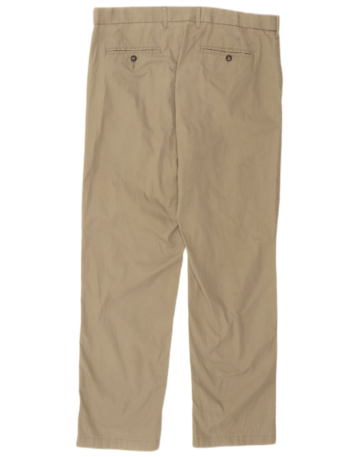 Marks & Spencer Herre Regular Chino Bukser W38 L33 Beige Bomuld