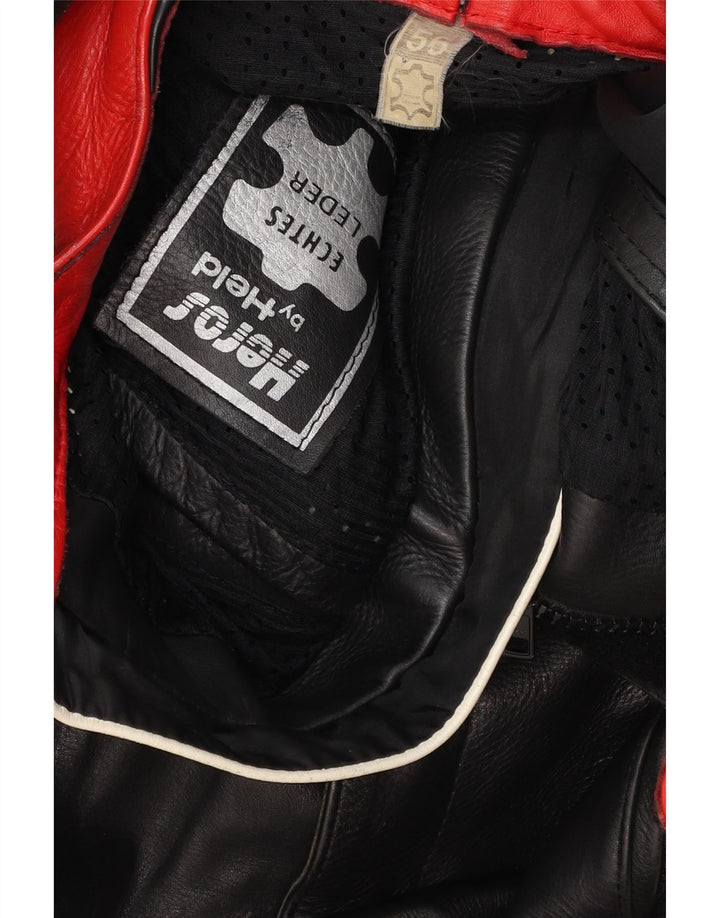 HEROS BY HELD Mens Racer 2 Piece Set IT 56 3XL  Black Colourblock Leather