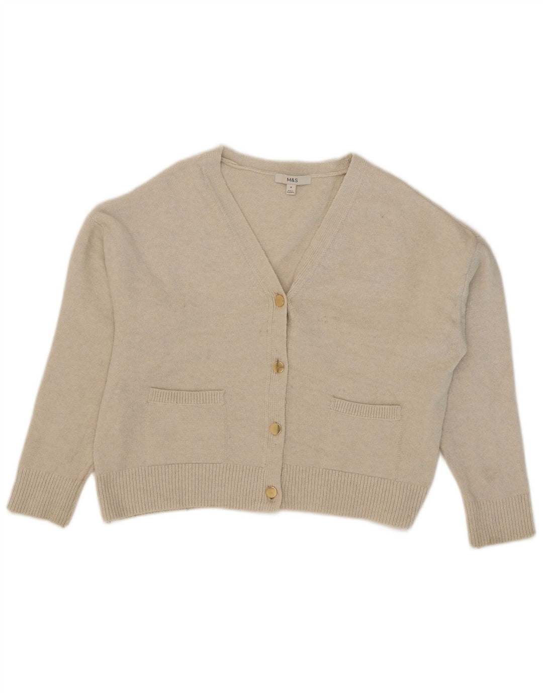 Marks & Spencer Dame oversized cardigan sweater UK 14 Medium Beige