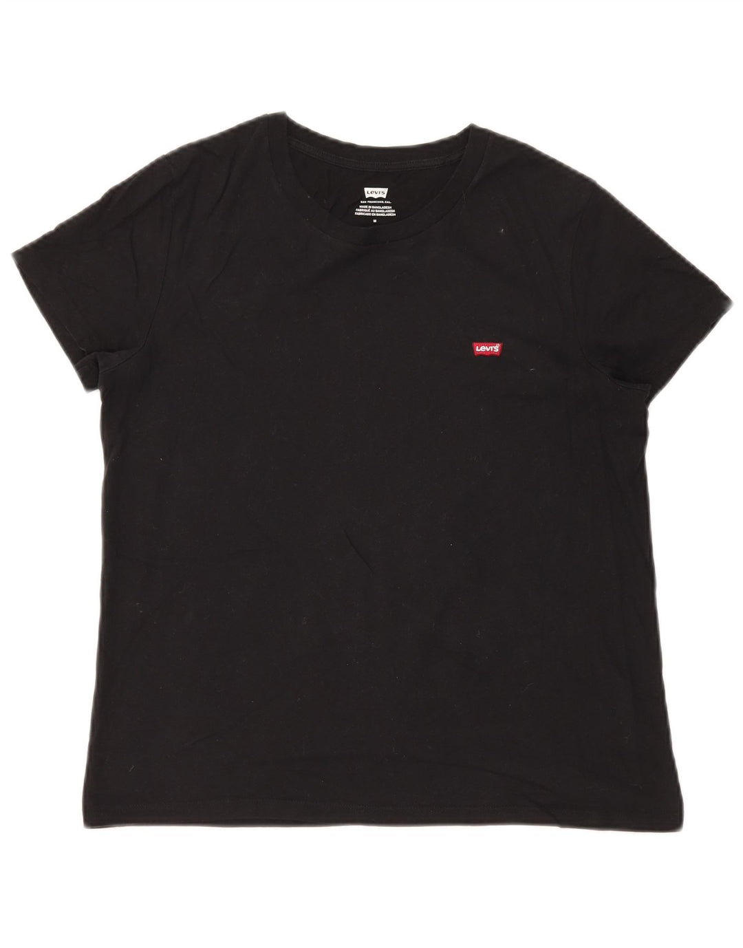 LEVI'S T-shirt top til kvinder UK 14 Medium Sort