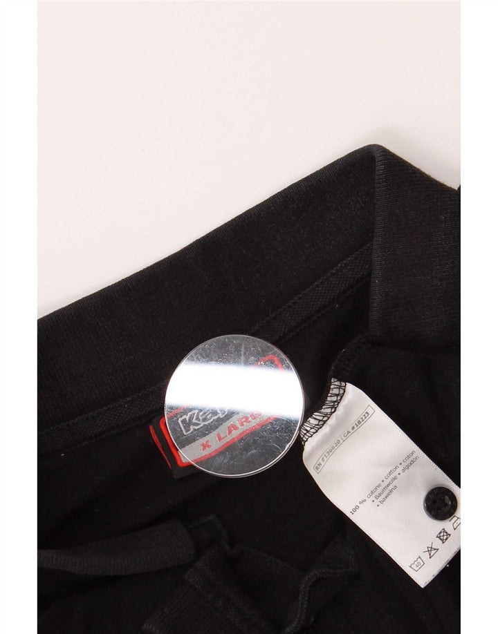 Kappa herre poloshirt XL sort bomuld