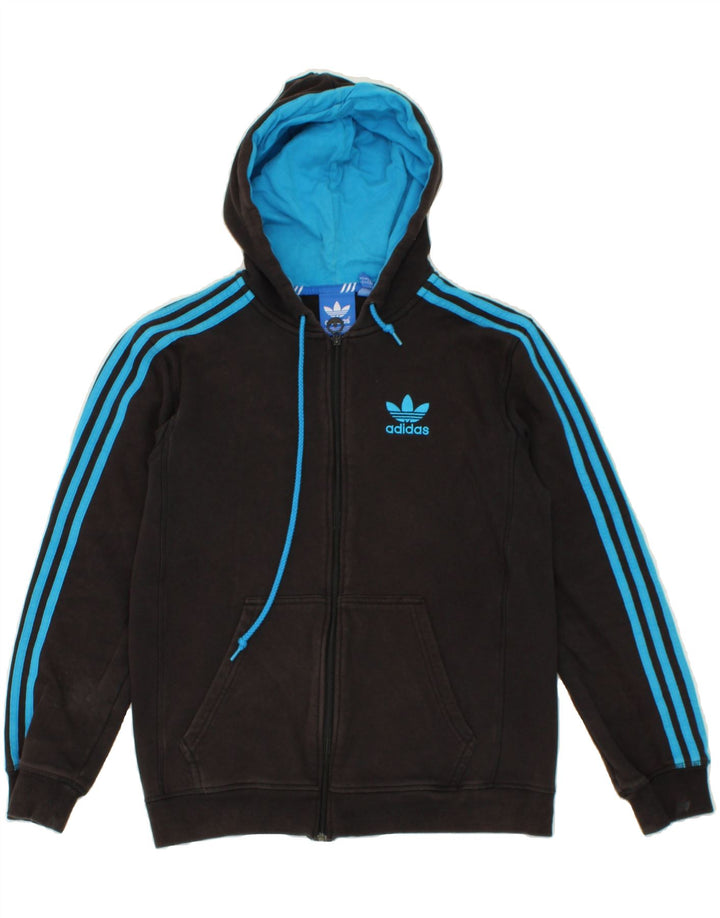 ADIDAS Hættetrøje med lynlås til mænd mellem sort bomuld