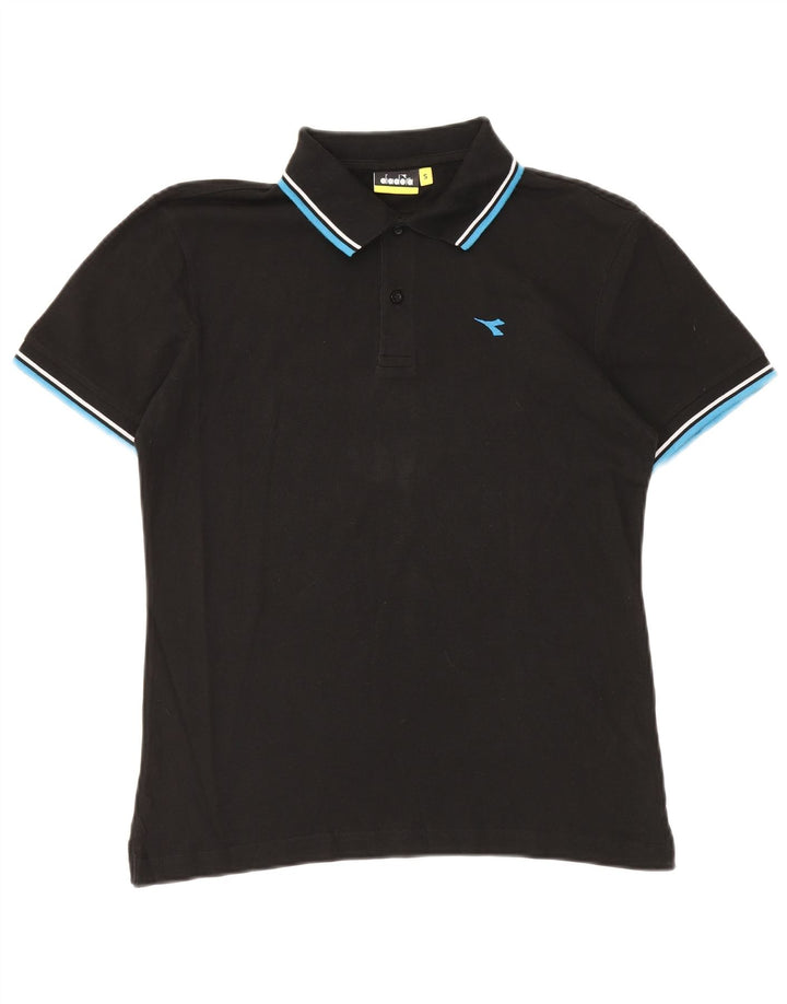 Diadora herre poloskjorte lille sort bomuld