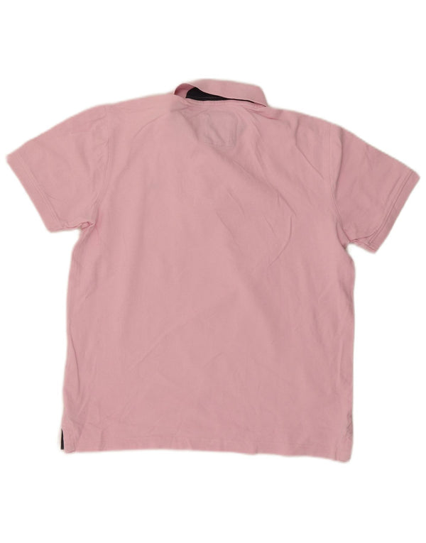 Crew Clothing Herre poloshirt Medium Pink Cotton