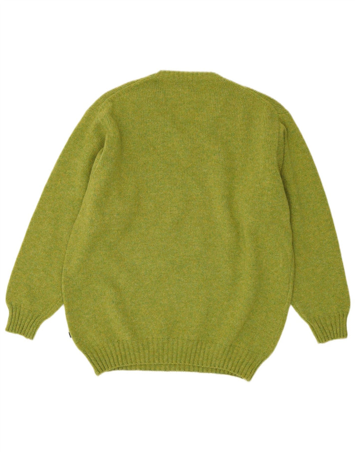 Guess Herre V-hals sweater Stor grøn uld