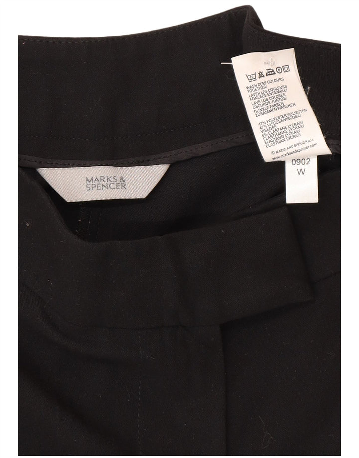 Marks & Spencer Dame Bootcut Casual Bukser UK 12 Medium W30 L29 Black