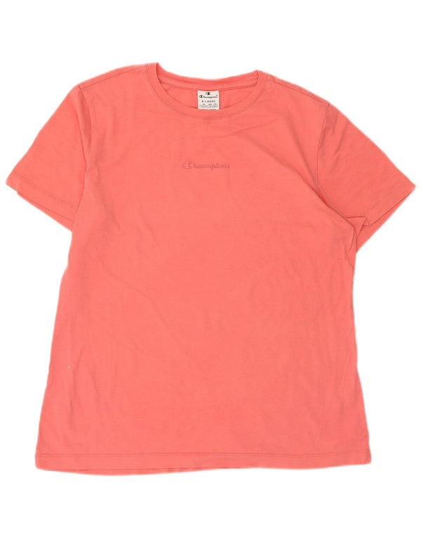 Champion Dame Grafisk T-Shirt Top UK 18 XL Pink