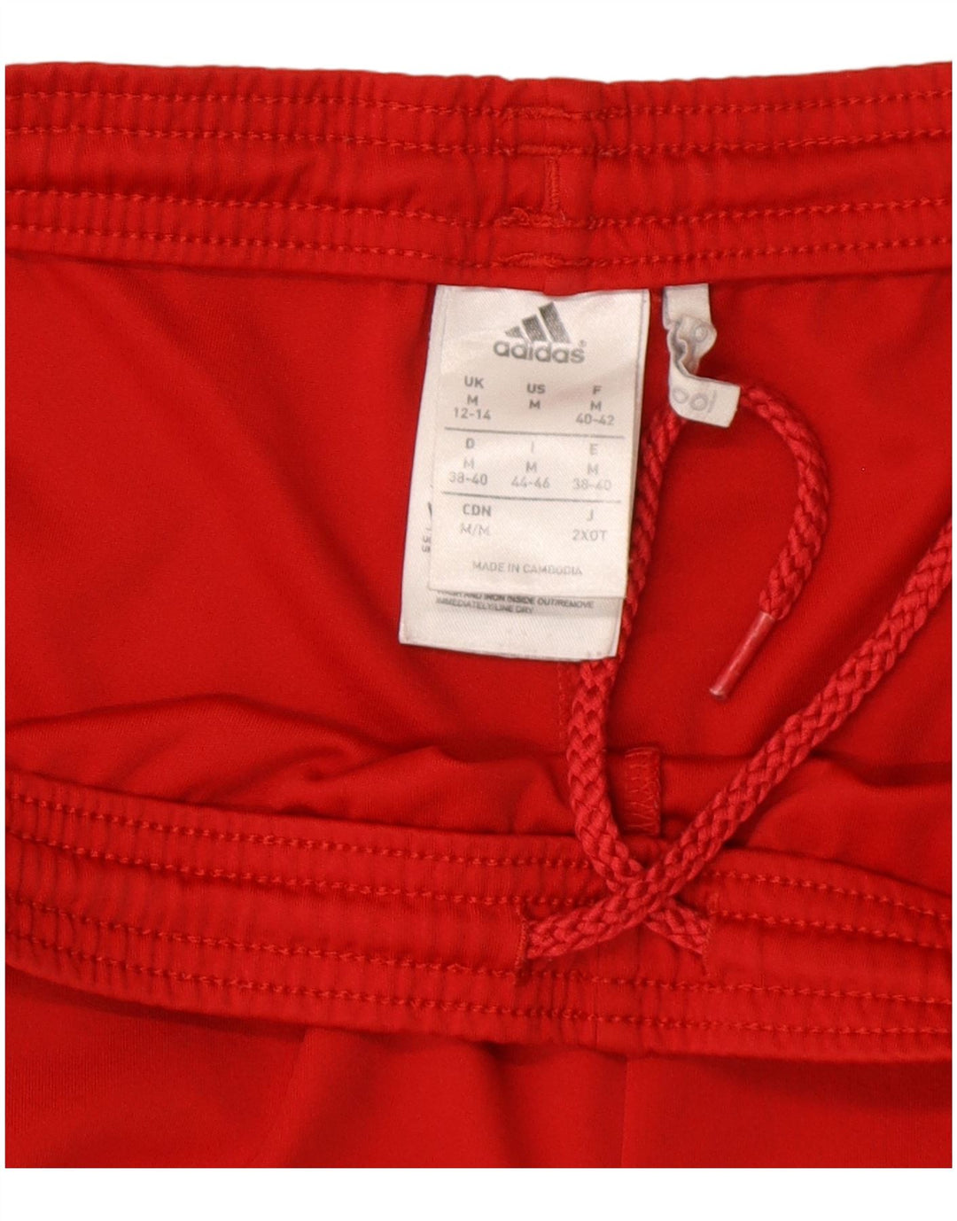 Adidas Womens Climacool Sports Shorts UK 12/14 Medium Red Colourblock