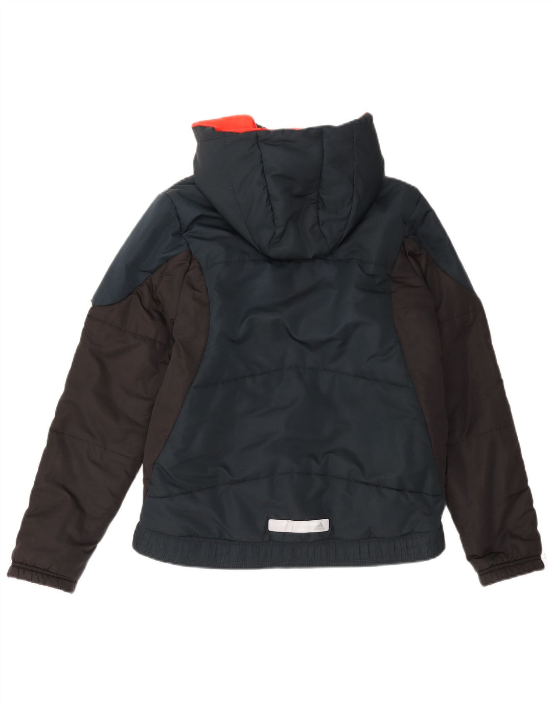 ADIDAS hættejakke til drenge 13-14 år marineblå farveblok