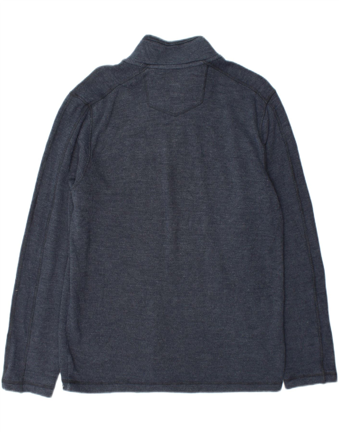 EDDIE BAUER Mens Zip Neck Sweatshirt Jumper Medium Navy Blue Vintage Eddie Bauer and Second-Hand Eddie Bauer from Messina Hembry 
