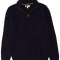 Boden Herre Zip Neck Jumper Sweater Medium Navy Blue Uld