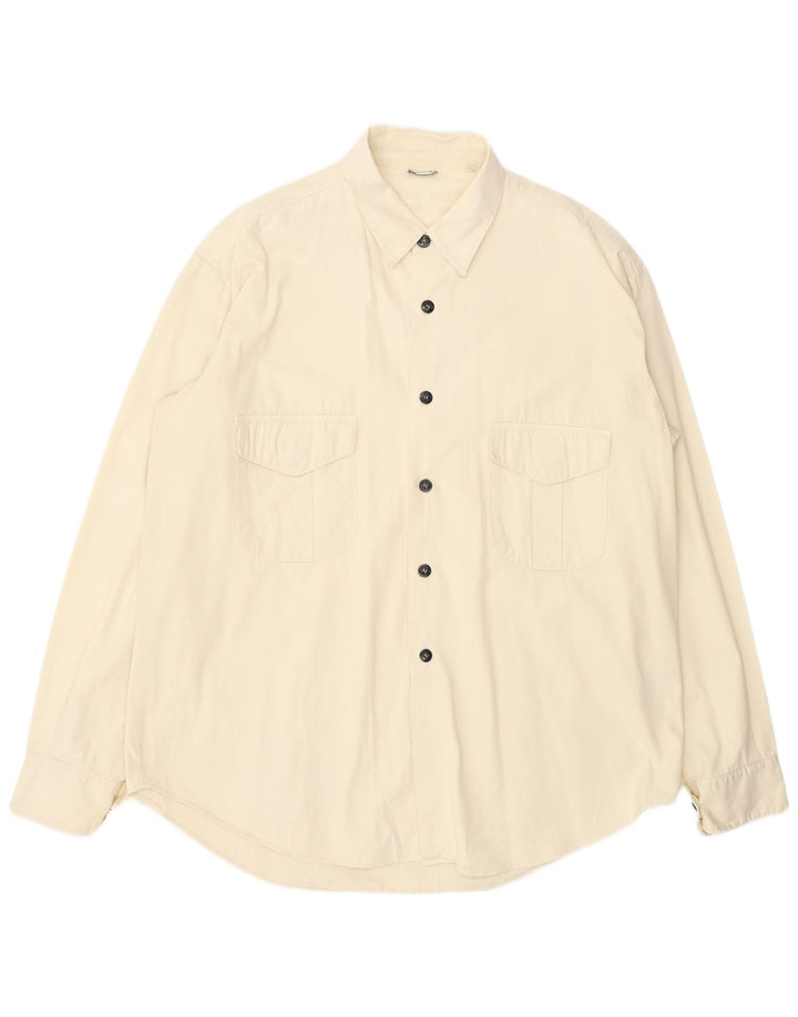 STONE ISLAND Herreskjorte 2XL Off White Bomuld Classic