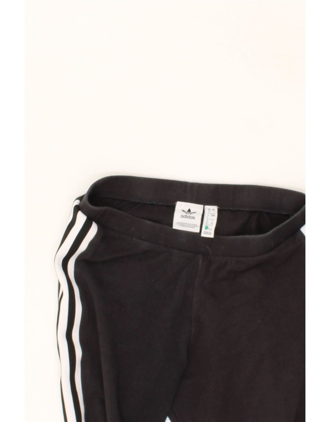 ADIDAS Womens Graphic Leggings UK 8 Small Black Cotton Vintage Adidas and Second-Hand Adidas from Messina Hembry 