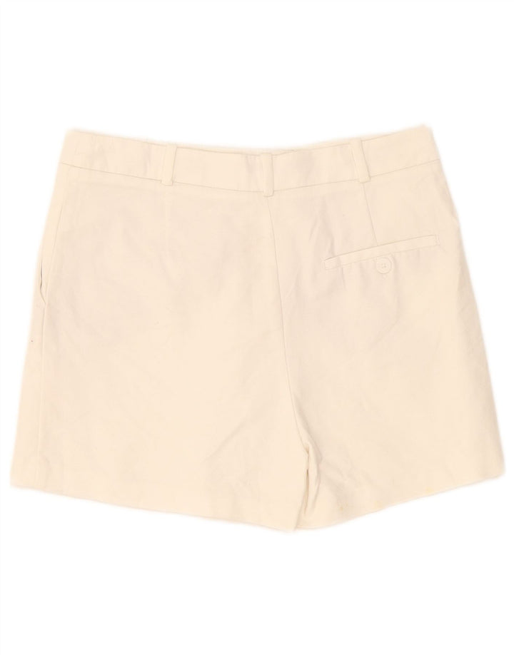 Zara Chino Shorts til kvinder Small W27 Hvid