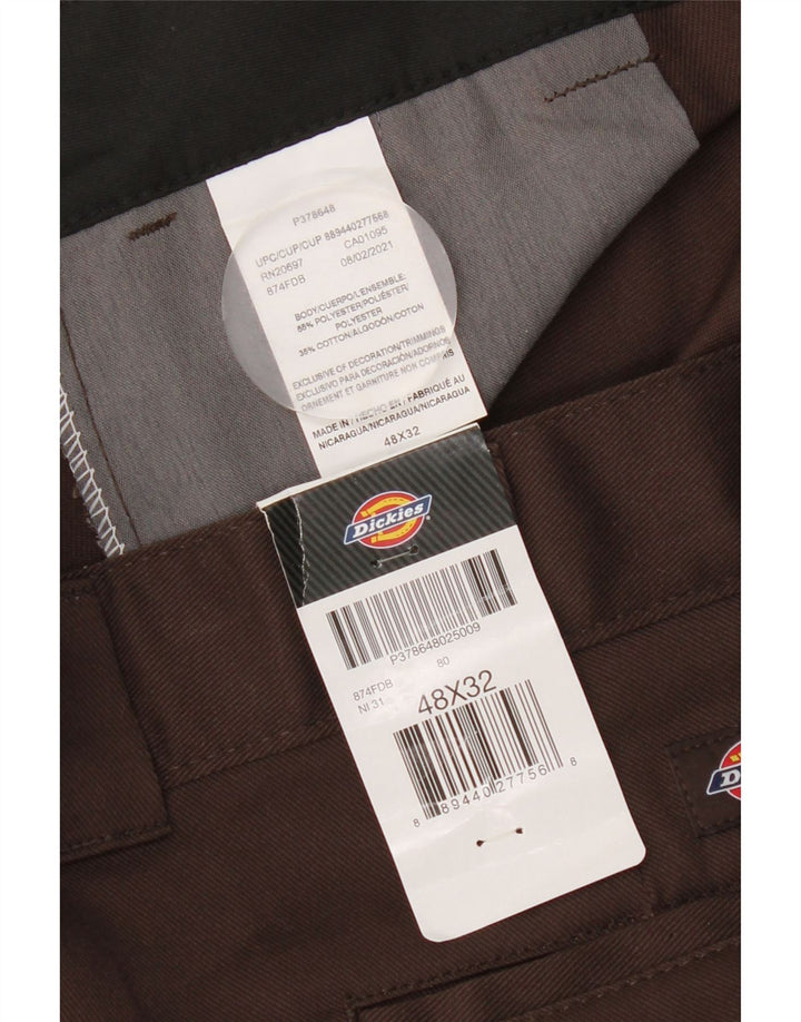 Dickies Herre Lige Original Fit Chino Bukser W48 L32 Brun Polyester