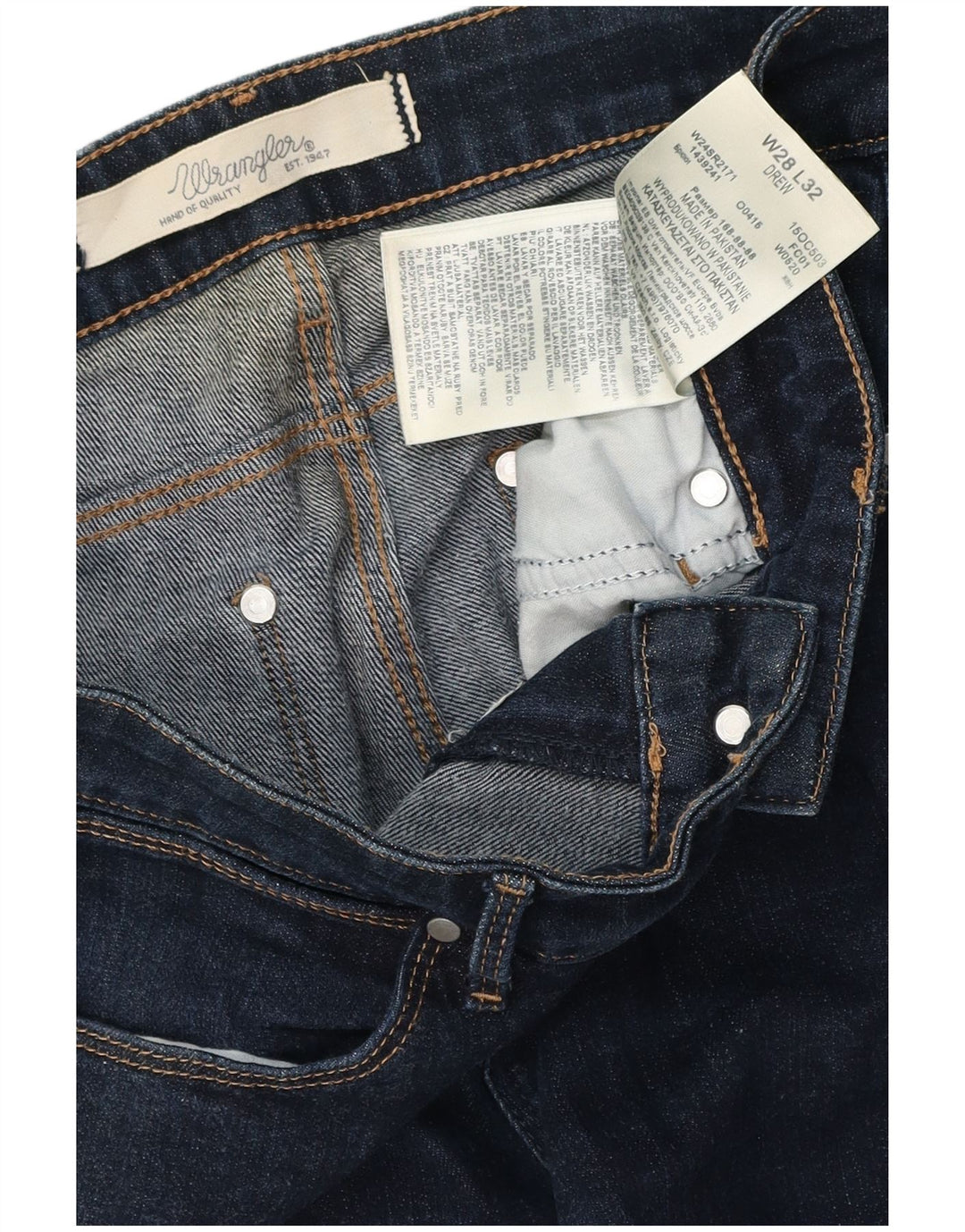 WRANGLER Dame Drew Slim Jeans W28 L27 Marineblå