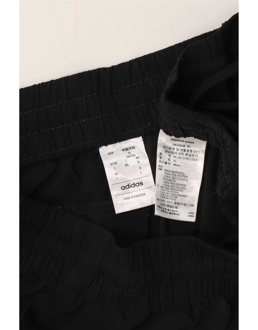 Adidas Herre grafiske sportsshorts store sorte polyester