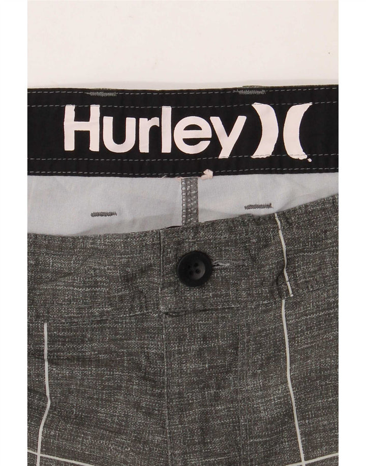 Hurley Herre Chino Shorts W34 Stor Grå Geometrisk