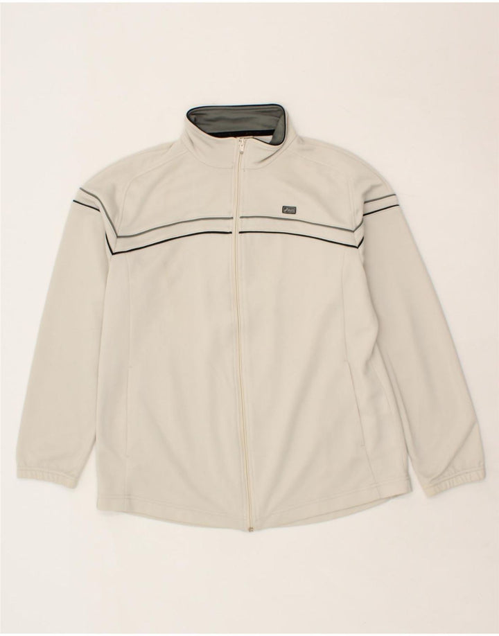 ASICS Womens Tracksuit Top Jacket UK 18 XL Beige Polyamide Vintage Asics and Second-Hand Asics from Messina Hembry 