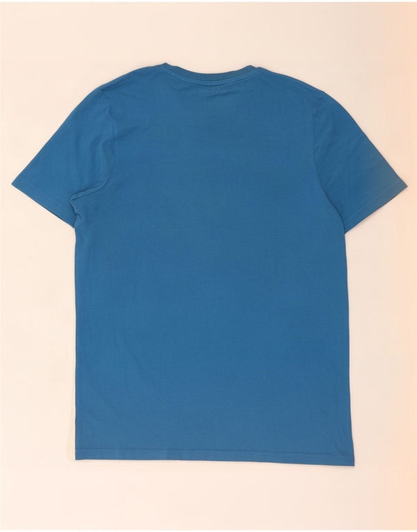 Jack & Jones Herre grafisk T-shirt Top Medium Blue Colourblock Bomuld