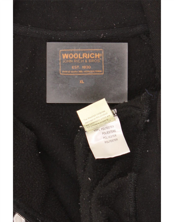 Woolrich Grafisk Fleecejakke til kvinder UK 18 XL Sort Polyester