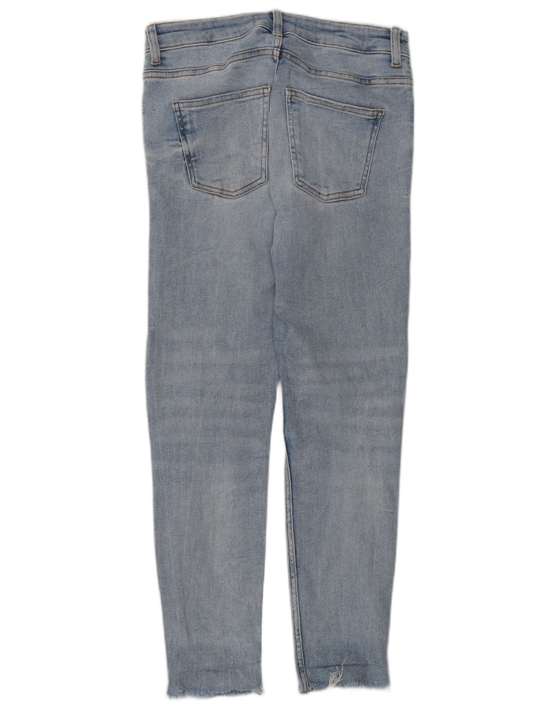 Zara Dame Distressed Slim Jeans EU 38 Small W28 L27 Blå Bomuld